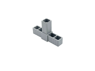 Plastová spojka T pro profil 20x20x1,5mm šedá